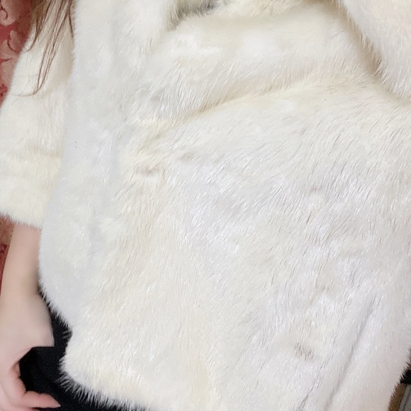 White Real Mink short coat